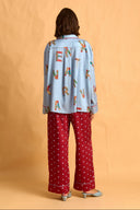 karavan clothing fashion fall winter 25 homecoming homeware collection  light blue letters shirt