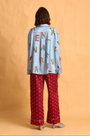karavan clothing fashion fall winter 25 homecoming homeware collection burgundy pants light blue dots