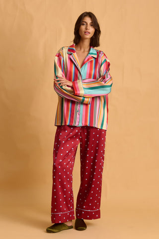 karavan clothing fashion fall winter 25 homecoming homeware collection burgundy pants light blue dots