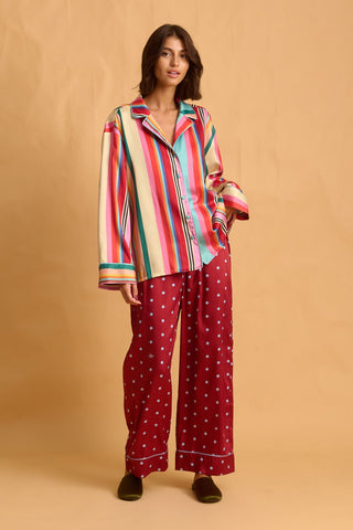 karavan clothing fashion fall winter 25 homecoming homeware collection multicolor stripes shirt