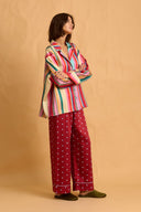karavan clothing fashion fall winter 25 homecoming homeware collection burgundy pants light blue dots