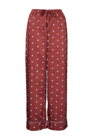 karavan clothing fashion fall winter 25 homecoming homeware collection burgundy pants light blue dots