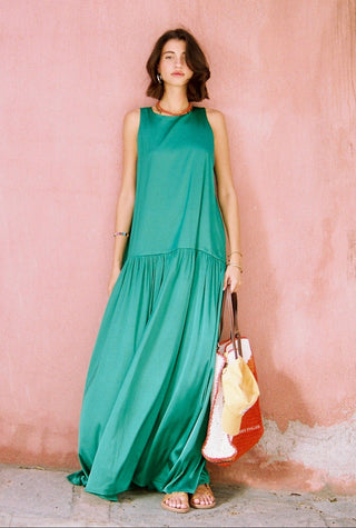 karavan clothing fashion spring summer 26 nai special issue collection olivia dress green