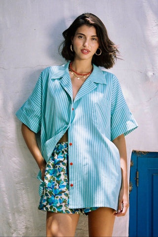 karavan clothing fashion spring summer 26 nai special issue collection zinnia shirt mint stripes