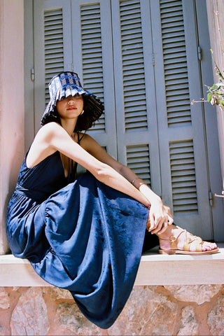 karavan clothing fashion spring summer 26 nai special issue collection ida dress dark blue