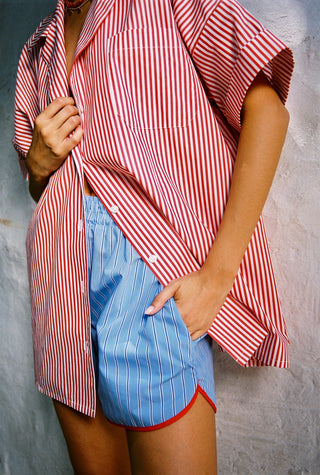 karavan clothing fashion spring summer 26 nai special issue collection zinnia shirt red stripes