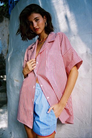 karavan clothing fashion spring summer 26 nai special issue collection dovie shorts ciel stripes