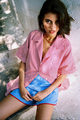 karavan clothing fashion spring summer 26 nai special issue collection dovie shorts ciel stripes