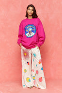 karavan fall winter 26' collection sabrina crewneck sweater magenta