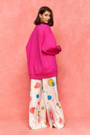 karavan fall winter 26' collection sabrina crewneck sweater magenta
