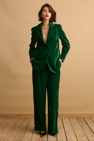 karavan clothing fashion KRVN well i did fall winter 24 25 christmas edition lauren trousers green