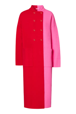 karavan clothing fashion fall winter 25 homecoming collection cameron knitted coat pink red