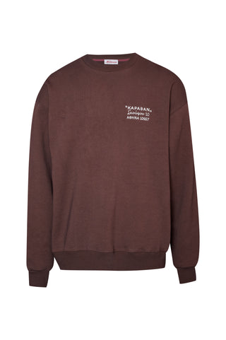 karavan clothing fashion fall winter 25 homecoming men collection carles sweater crewneck brown