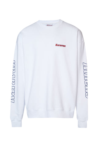 karavan clothing fashion fall winter 25 homecoming men collection mateo sweater crewneck white