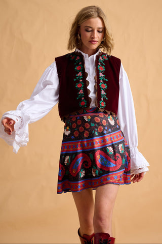 karavan clothing fashion fall winter 25 homecoming collection florinda mini skirt indigo black