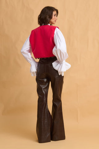 karavan clothing fashion fall winter 25 homecoming collection myrto vest pink