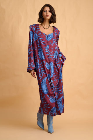 karavan clothing fashion fall winter 25 homecoming collection carter dress paisley brown turquoise