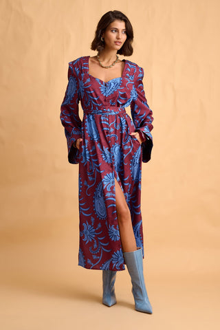 karavan clothing fashion fall winter 25 homecoming collection carter dress paisley brown turquoise