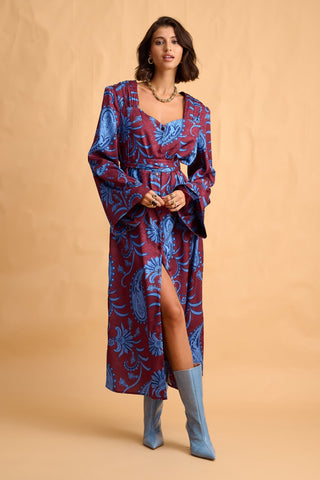 karavan clothing fashion fall winter 25 homecoming collection carter dress paisley brown turquoise