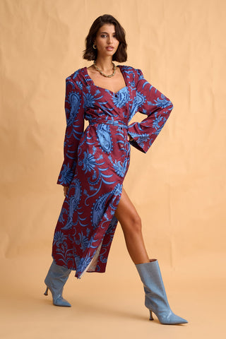 karavan clothing fashion fall winter 25 homecoming collection carter dress paisley brown turquoise