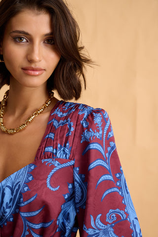 karavan clothing fashion fall winter 25 homecoming collection carter dress paisley brown turquoise