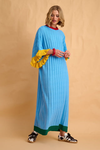 karavan clothing fashion fall winter 25 homecoming collection casey knitted dress light blue