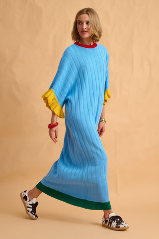 karavan clothing fashion fall winter 25 homecoming collection casey knitted dress light blue