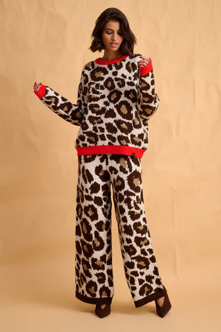 karavan clothing fashion fall winter 25 homecoming collection cassandra knitted pullover leopard