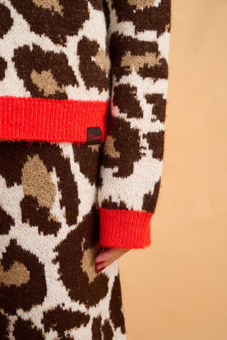 karavan clothing fashion fall winter 25 homecoming collection cassandra knitted pullover leopard