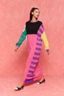 karavan fall winter 26' collection cecilia knitted dress pink black