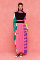 karavan fall winter 26' collection cecilia knitted dress pink black