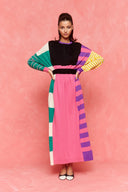 karavan fall winter 26' collection cecilia knitted dress pink black