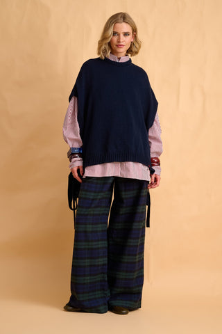 karavan clothing fashion fall winter 25 homecoming collection livia trousers checked blue