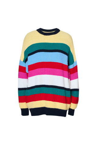 karavan clothing fashion fall winter 25 homecoming collection celenia pullover multicolor stripes