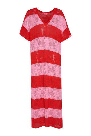 karavan clothing fashion spring summer 26 nai collection celia knitted dress pink red