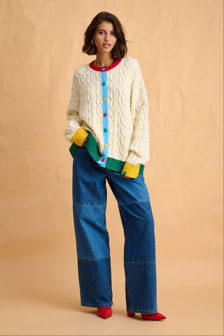 karavan clothing fashion fall winter 25 homecoming collection chiara knitted cardigan ivory