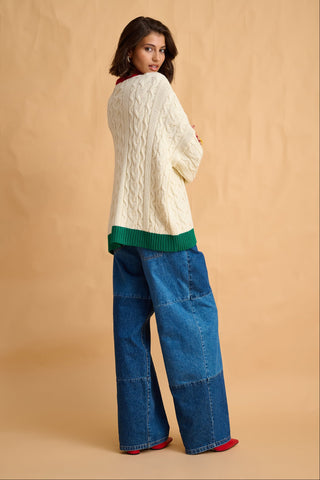 karavan clothing fashion fall winter 25 homecoming collection chiara knitted cardigan ivory