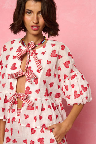 karavan clothing fashion spring summer 26 nai weekendwear collection margorie top red white hearts