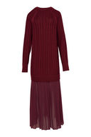 karavan fall winter 26' collection crystal knitted dress bordeaux