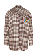 karavan loungewear planet fall winter 26' collection cuandro shirt brown checked