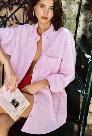 karavan clothing fashion spring summer 26 nai special issue collection maren shirt pink stripes