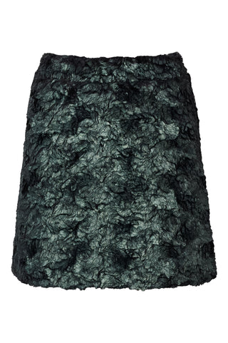 karavan clothing fashion fall winter 25 homecoming krvn collection dakota mini skirt green fur
