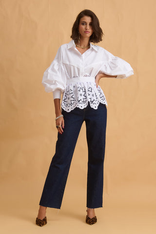 karavan clothing fashion fall winter 25 homecoming collection daphne shirt white lace