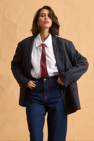 karavan clothing fashion fall winter 25 homecoming collection ryoko blazer blue