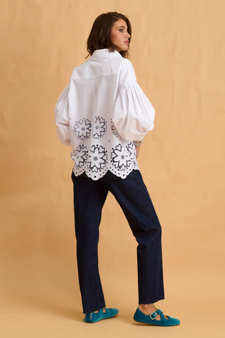 karavan clothing fashion fall winter 25 homecoming collection daphne shirt white lace