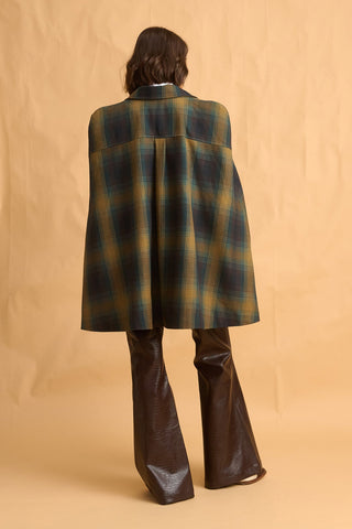 karavan clothing fashion fall winter 25 homecoming collection lizzie cape checked blue green