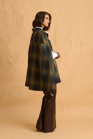 karavan clothing fashion fall winter 25 homecoming collection lizzie cape checked blue green