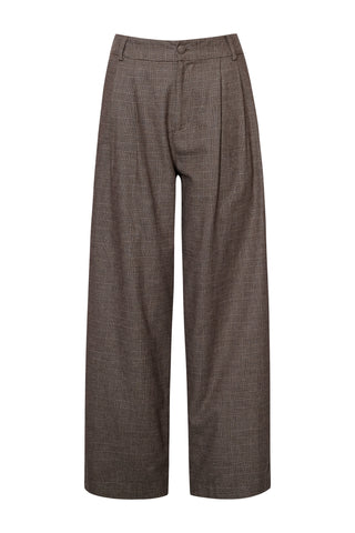 karavan clothing fashion fall winter 25 homecoming krvn collection daria trousers checked brown