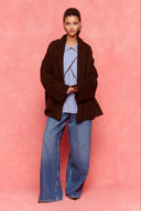 karavan fall winter 26' collection uma knitted cardigan brown