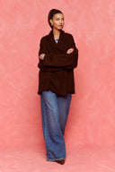 karavan fall winter 26' collection uma knitted cardigan brown